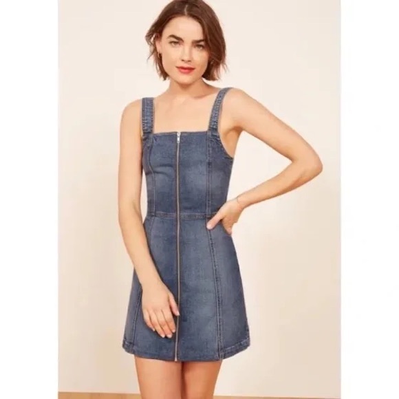 REFORMATION DEMIN MINI JEAN DRESS SIZE 6 IN EXCELLENT CONDITION - Picture 7 of 16